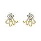 ZHONGTAI Sweet and little fresh earrings 19.7mmx16.7mm Full diamond earrings, niche high-end feel earrings
