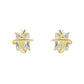 ZHONGTAI Sweet and little fresh earrings 13.3mmx10.3mm   Diamond earrings, new trendy earrings, niche design, high-end feel earrings